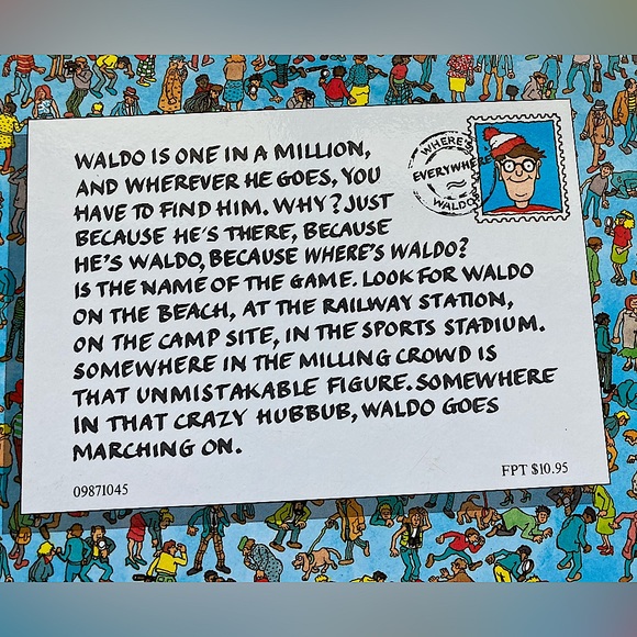 Where's Waldo? Blue Hardcover Book 
c.1987 by Martin Handford - Picture 8 of 8